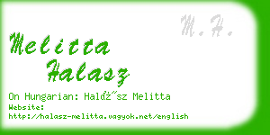 melitta halasz business card